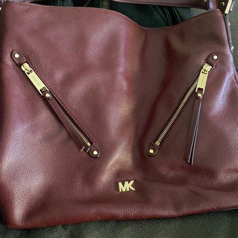 michael kors oxblood purse|michael kors dover handbags.